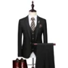 Suits with Pants Stripe Blazer Slim Fit Wedding
