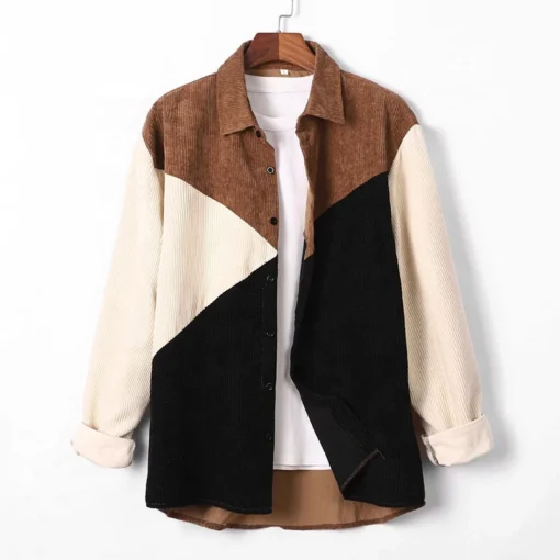 Men's Fashion Plus size Corduroy Shirts - Image 5