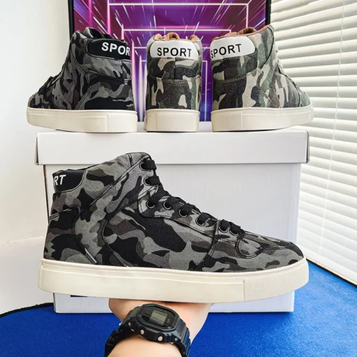 Trendy Canvas Flat Sneakers Walking Style