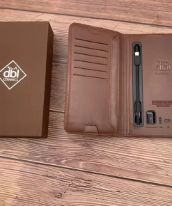 PU Leather Powerbank Charging Wallet Wireless