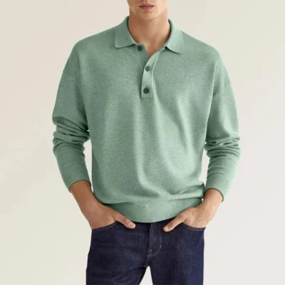 Long Sleeve Golf Polo Shirt All season
