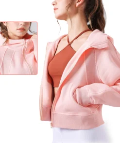 Winter Fitness Cotton Pockets Hoodie Long