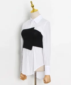 Long Sleeves Slim High Waist Shirts