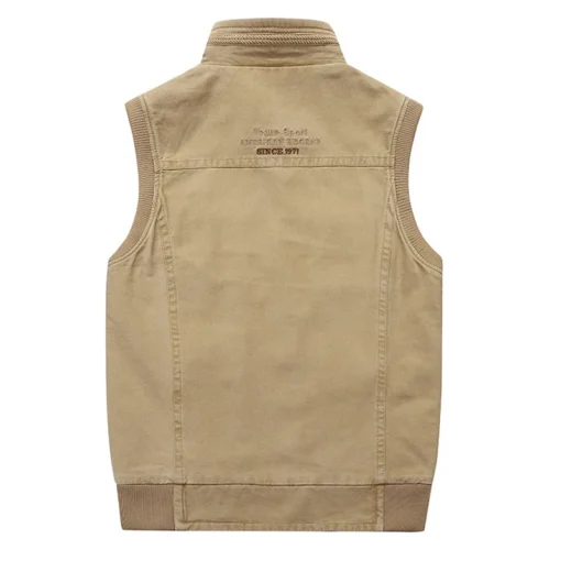Utility Multiple Pockets Colorblock Waistcoat Plus Size - Image 2