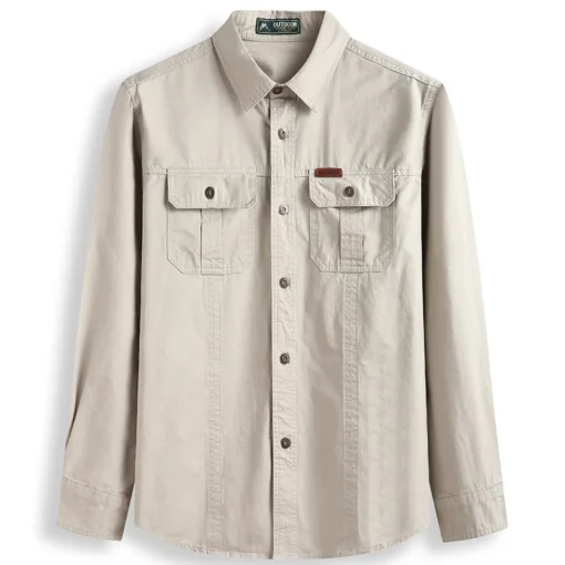 Tactical Shirt Long Formal Dress Shirts - Image 5