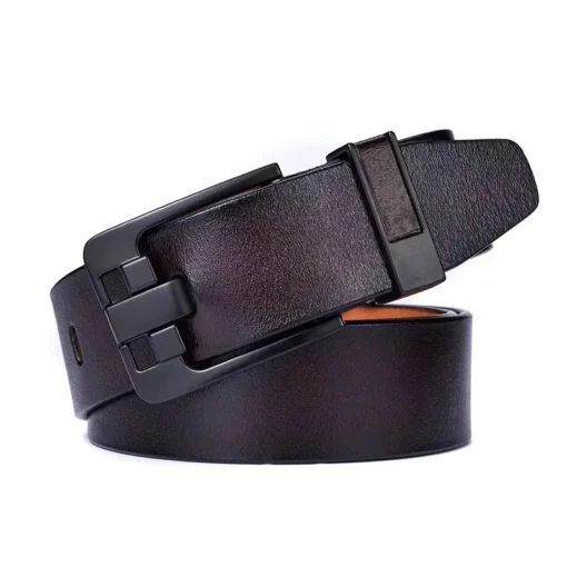 Genuine Leather Belt With Retro Leisure - Image 3