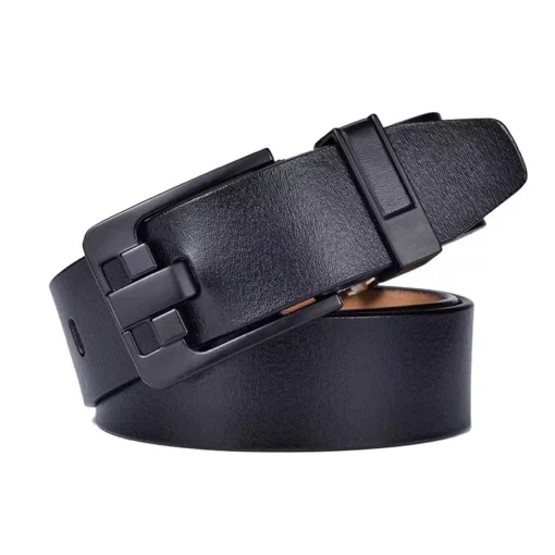 Genuine Leather Belt With Retro Leisure - Image 2