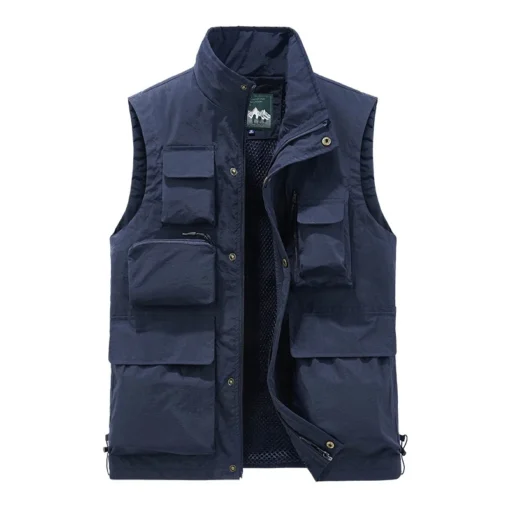 Outdoor Waistcoat Multi Pocket Men's Utility Vest - Image 3