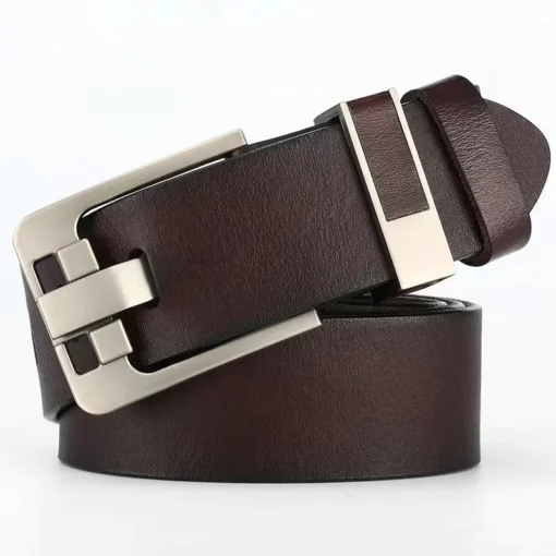 Genuine Leather Belt With Retro Leisure - Image 4