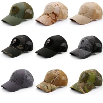 Mesh Baseball Hat Khaki Gary Cotton Cap