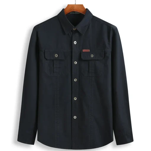 Tactical Shirt Long Formal Dress Shirts - Image 4