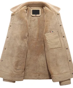 Alternative view of Warm Coat With Lamb Plush Jacket Men's