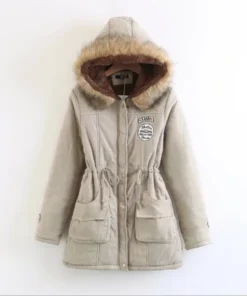 Alternative view of Long Coat Hooded Winter Parka Jacket
