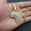 Africa Map Crystal Map Necklace