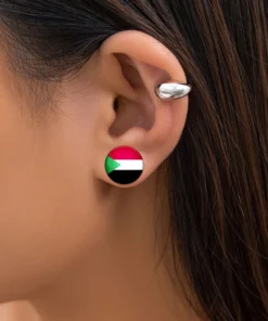 Girls Lady 233 Countries Flag Earrings Flag