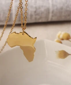 Alternative view of African Map Necklace Trendy