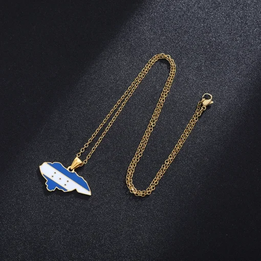 World Countries Map Flag Necklace - Image 4