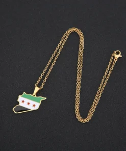 World Countries Map Flag Necklace