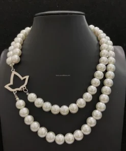 Heavy Glass Pearl Necklace Jewelry