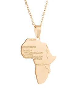 Africa Map Necklace