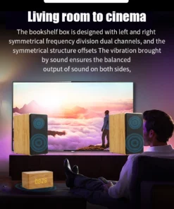 Alternative view of Wooden Two-Way Bluetooth Speaker High Power
