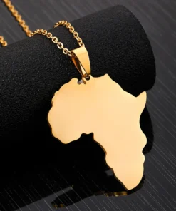 Africa Continent Map Necklace