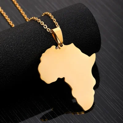 Africa Continent Map Necklace
