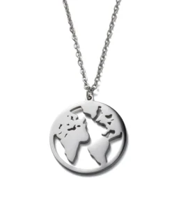 Love Actually World Map Necklace Fashion