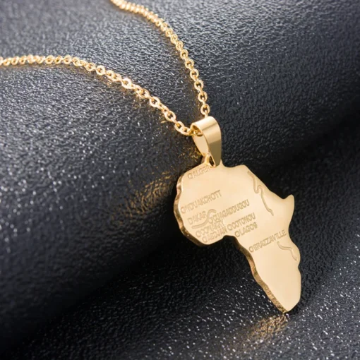 Africa Map Necklace - Image 4