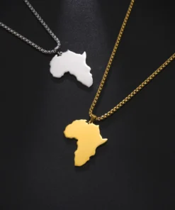 Africa Map Necklace Classic Style