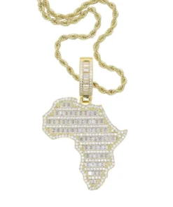 Alternative view of Africa Map Shaped Necklaces Jewelry