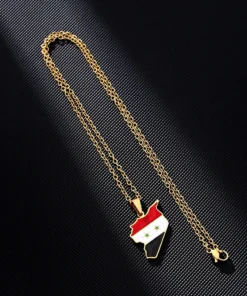 Alternative view of World Countries Map Flag Necklace