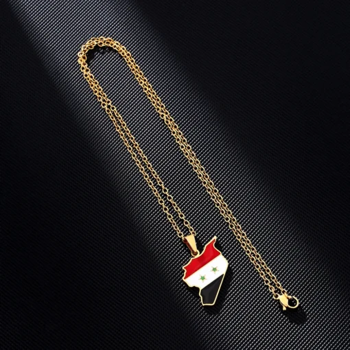 World Countries Map Flag Necklace - Image 2