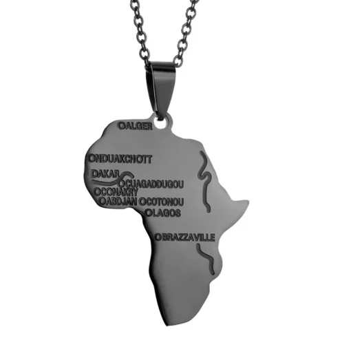 Africa Map Necklace - Image 3