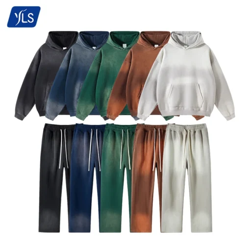 Great Quality Wash Jogger Sweatsuit Sets - Image 2